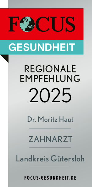 Focus Gesundheit Siegel 2025 – Dentalzentrum OWL als ausgezeichnete Zahnarztpraxis in Rheda-Wiedenbrück